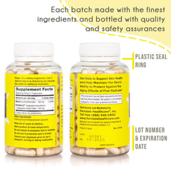 Heliocare Advanced Fernblock PLE extract capsules provide antioxidant support.