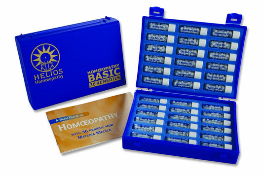 Helios Homeopathy 36 Remedy Kit front view, compact portable care