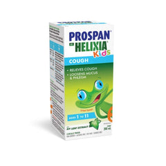 Helixia Prospan cough syrup bottle showing 200 ml size for easy dosing