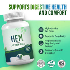 Hem Healer Easy-Flow Fiber capsules pack suggests simple daily use