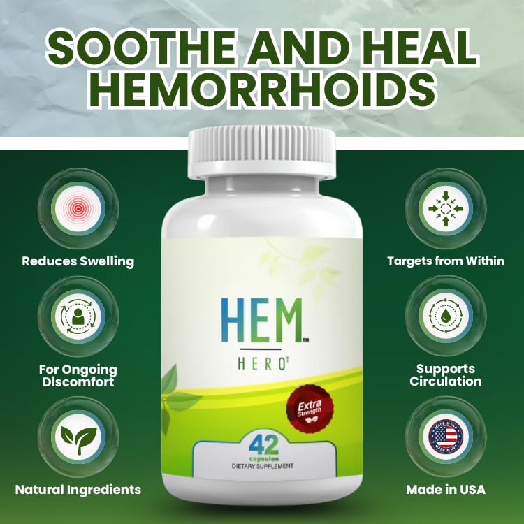 Hem Healer Hem Hero Citrus Extract shows natural ingredient for circulation support.