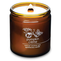 Hemlock Park crackling-wick candle in pumpkin creme 16oz for cozy ambience