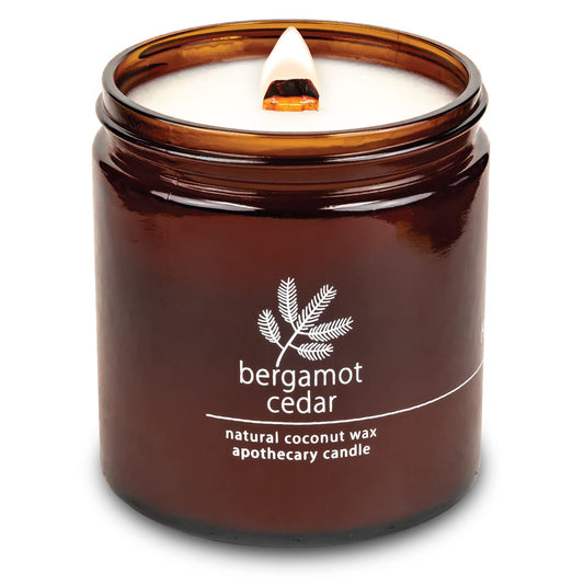 Hemlock Park Crackling Wood Wick Candle provides cozy ambiance with a soothing crackle.