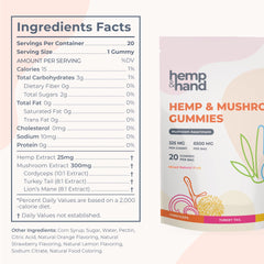 Hemp & Hand vegan gluten-free gummies emphasize natural fruit flavors and plant-based texture