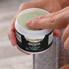Hempvana Platinum application on the knee to support daily activities