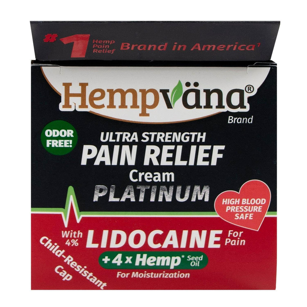 Hempvana Platinum lidocaine cream close-up showing non-greasy texture