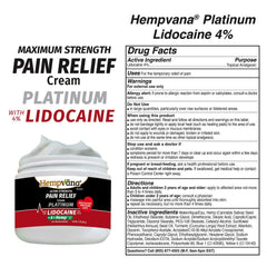 Hempvana Platinum lidocaine cream USA-made stamp on packaging