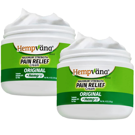 Hempvana Relief Cream 2-pack bottle front for quick topical comfort.