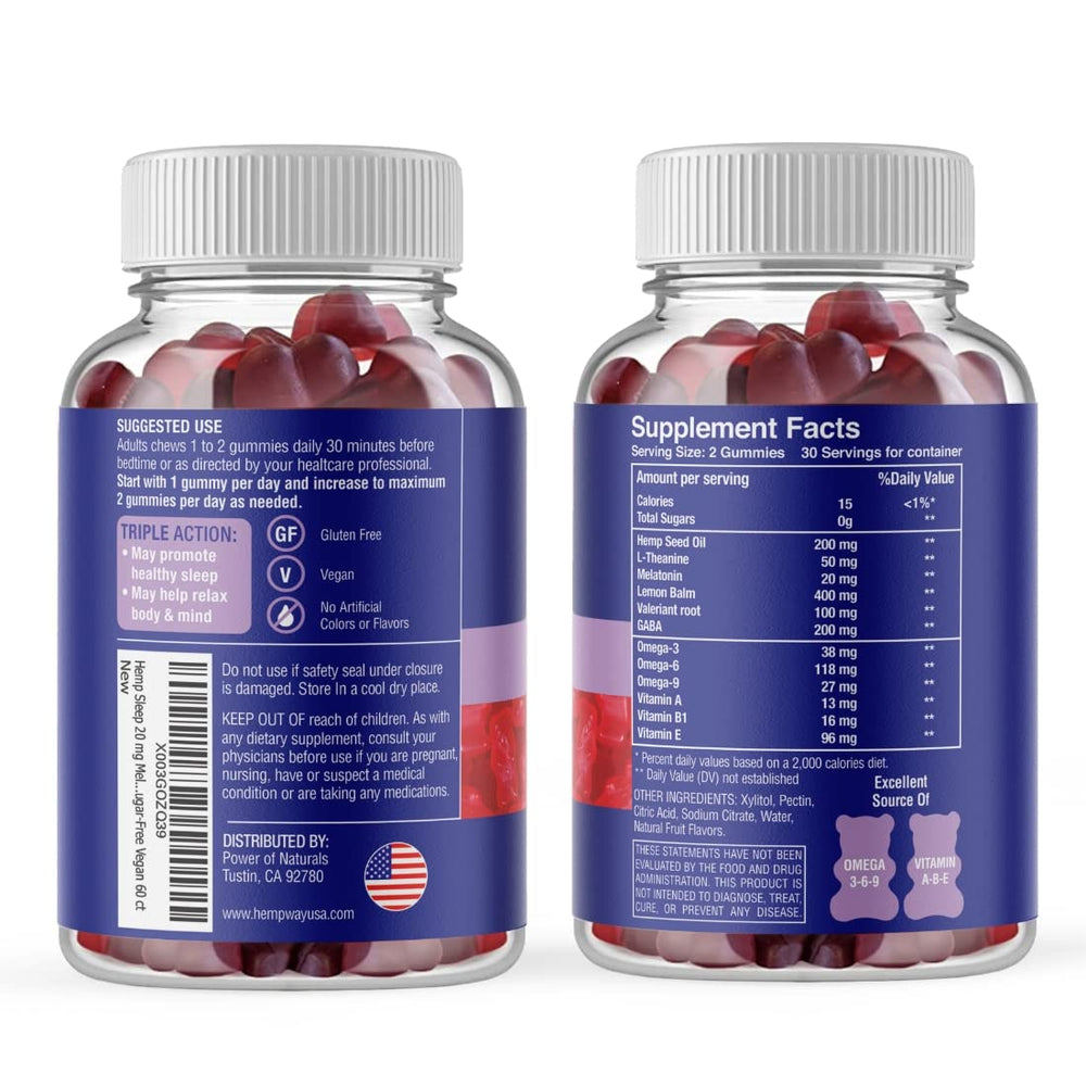 HEMPWAY night time routine with gummies for calm before bed