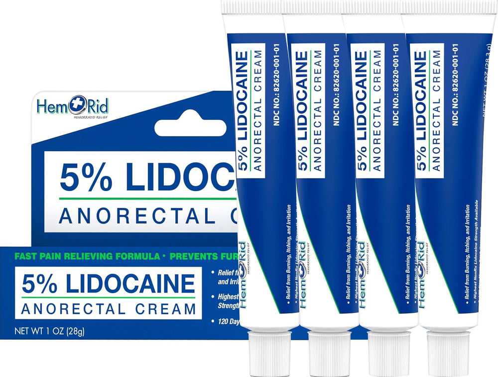 HemRid bottle front view showing fast, temporary relief for hemorrhoid discomfort.