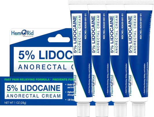 HemRid bottle front view showing fast, temporary relief for hemorrhoid discomfort.
