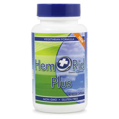 HemRid Plus bottle front showing the herbal formula for daily vein comfort.