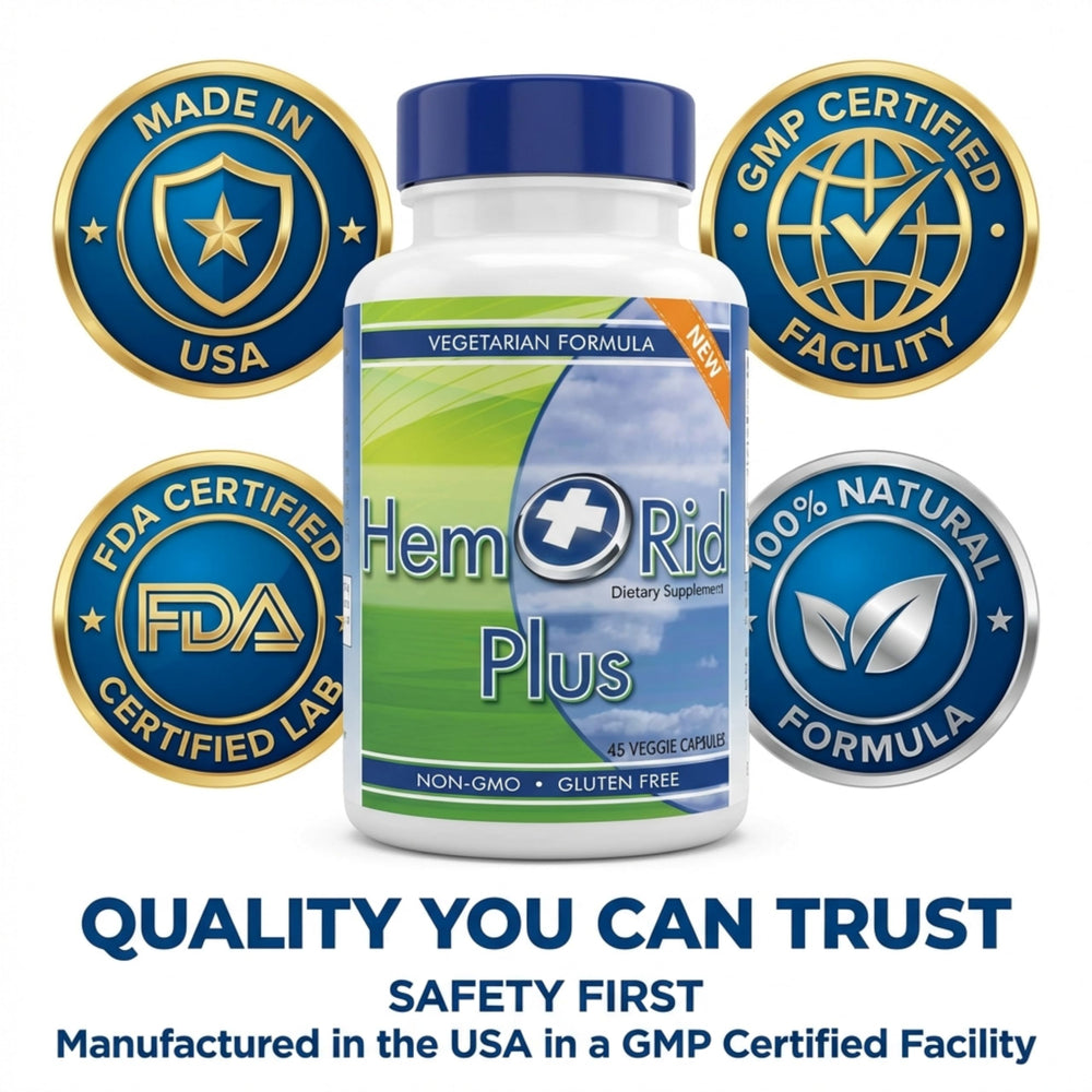 Lifestyle setting with HemRid Plus as part of a wellness routine.