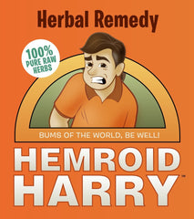 Hemroid Harry's Herbal Remedy pills close-up, easy-to-swallow formula for daily routine.