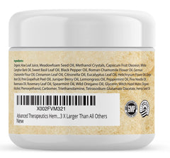 HEMTemperature hemp cream jar shows generous 12 oz size for multiple daily applications.