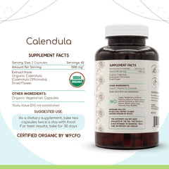 HerbEra Calendula capsules in bottle for daily supplementation