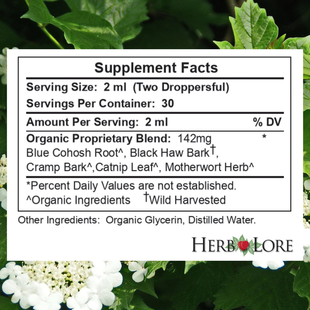 Alcohol-free tincture label suitable for breastfeeding