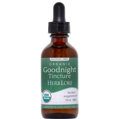 Herb Lore GoodNight Tincture bottle with amber dropper for nightly use.
