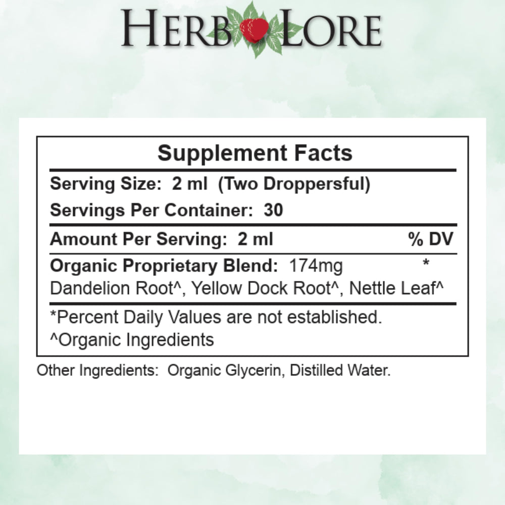 Vegan ingredients in Herb Lore Iron Tonic support plant-based supplementation.