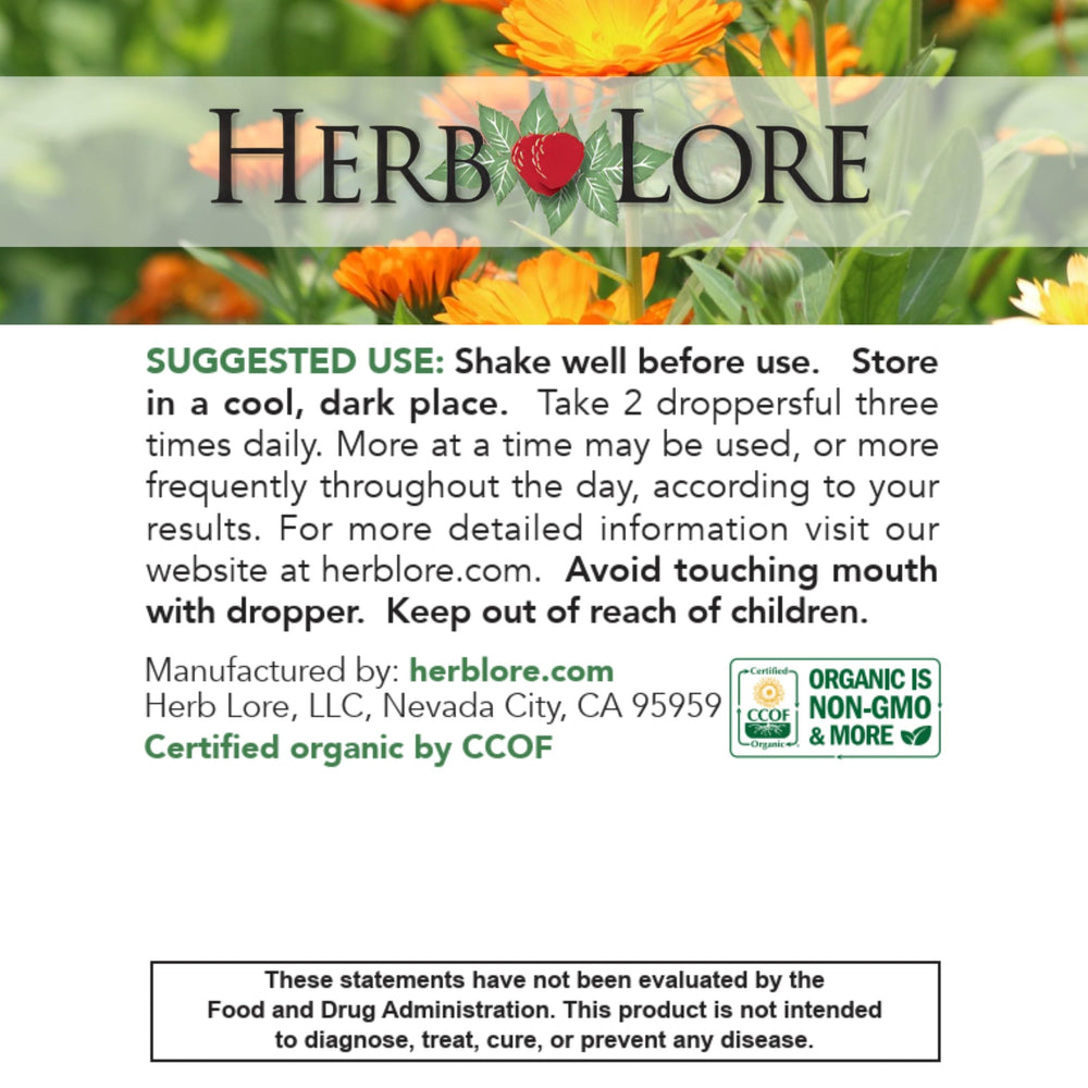 Herb Lore liquid drops being added to water for easy use