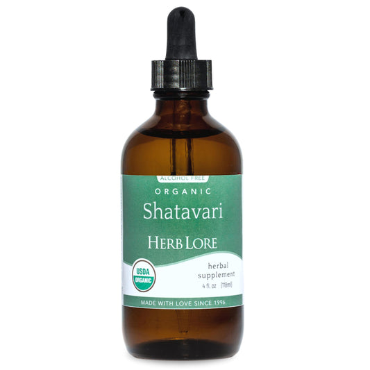 Herb Lore Shatavari tincture bottle for daily wellness support.