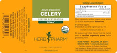 Herb Pharm Celery Seed Liquid Extract glass serving suggests usage for urinary support