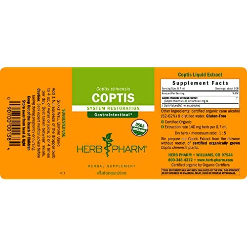 Liquid dropper for fast-acting delivery of Coptis extract to the digestive system