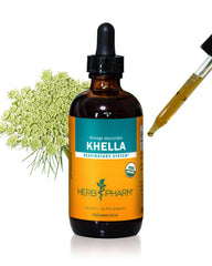 Herb Pharm Khella liquid extract bottle with label for respiratory support.