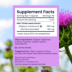 Herb Pharm Milk Thistle Seed Extract HPTLC fingerprint detail