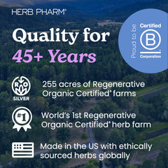 Herb Pharm Milk Thistle Seed Extract vegan symbol on packaging
