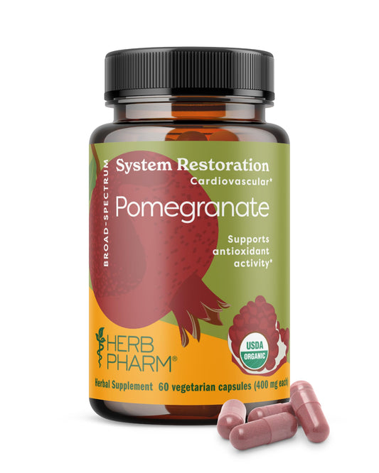 Herb Pharm Pomegranate capsules bottle for antioxidant support