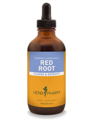 Herb Pharm Red Root liquid extract bottle pour for easy daily dosing