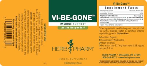 Herb Pharm Virattack packaging highlighting gluten-free and non-GMO features.