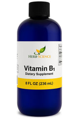 Herb-Science Liquid Vitamin B1 Drops bottle and dropper for daily thiamine support