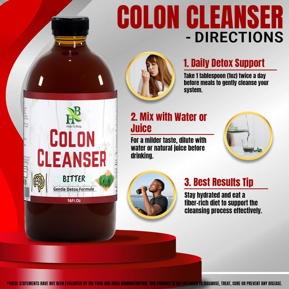 Herb To Body Colon Cleanser pour demonstrates easy daily use.