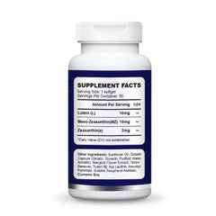 Herbal Bee Eye Supplement softgels closeup highlighting natural carotenoids