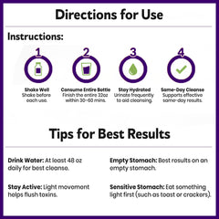 Herbal Clean Qcarbo32 grape flavor label signals refreshing daily cleanse option.