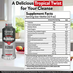 Herbal Clean label closeup highlighting milk thistle for natural detox support