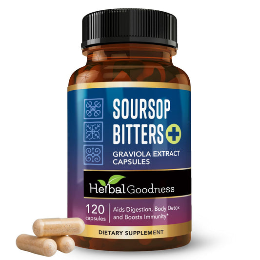 Herbal Goodness Soursop Bitters bottle front view for daily balance