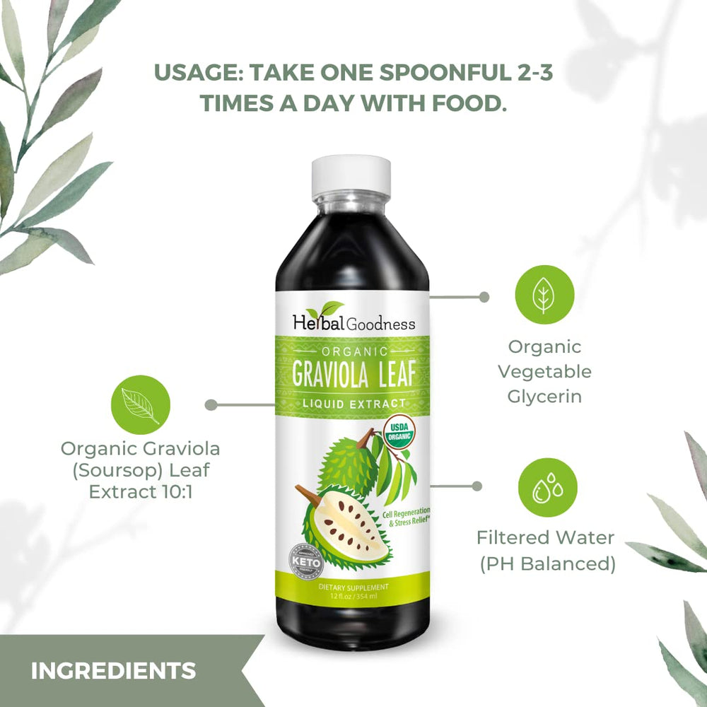 Soursop bottle displayed on a kitchen counter