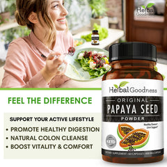 Herbal Goodness bottle with USDA Organic seal indicating purity.
