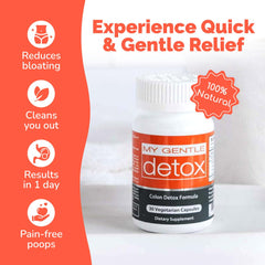 Herbal Nitro My Gentle Detox label front highlighting natural ingredients
