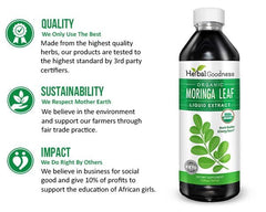 Herbal Papaya Moringa leaf liquid in tea supports daily energy