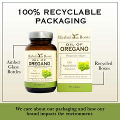 Herbal Roots packaging display with brand and purity cues.