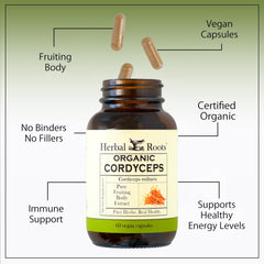 Herbal Roots organic seal on packaging emphasizes purity and standards