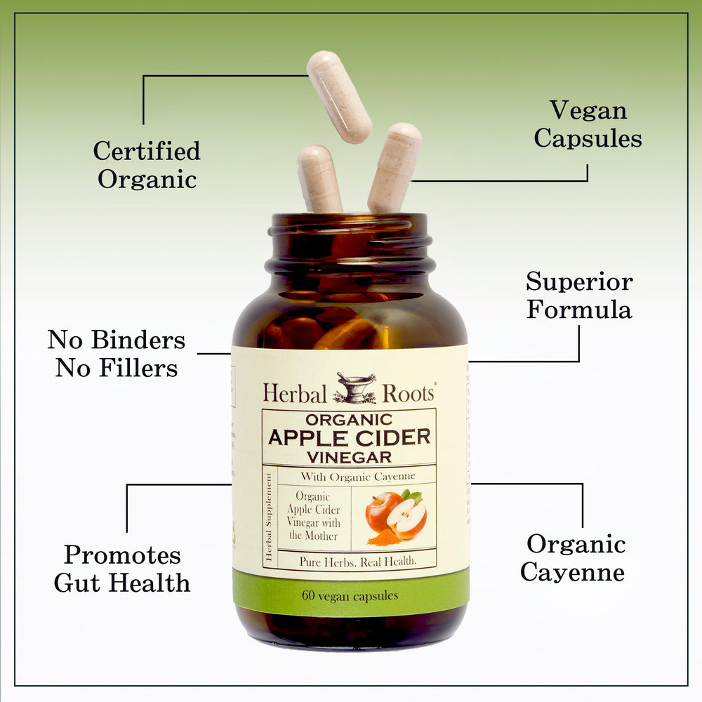 Herbal Roots organic cayenne capsules for spicy-tasted boost