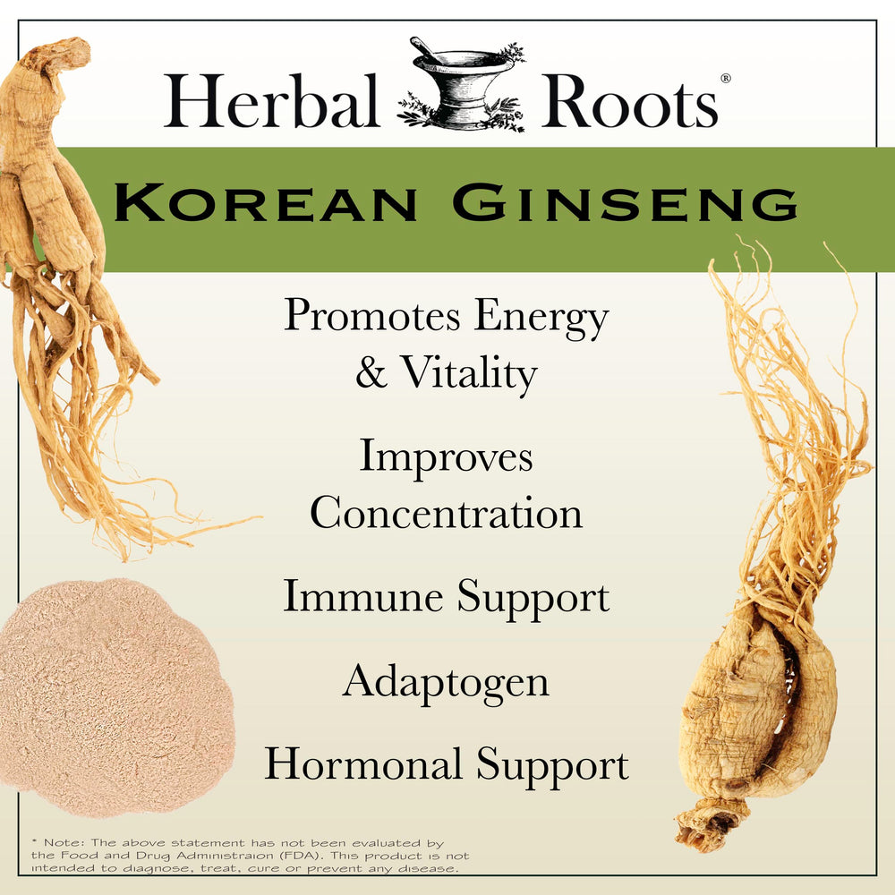 Herbal Roots Panax Ginseng Powder ingredients emphasizing purity with no additives