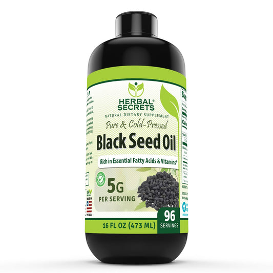 Herbal Secrets Black Seed Oil 16oz bottle for daily use