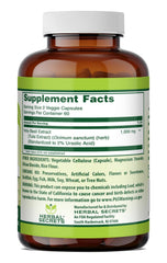 Herbal Secrets Holy Basil veggie capsules showcase non-GMO and gluten-free formulation.