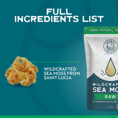 Herbal Vineyards Gold Sea Moss gel prep close-up, smooth texture for smoothies